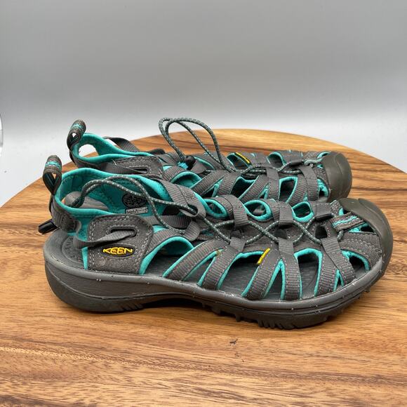 Keen Whisper Sandals Womens Size 8 Gray Blue Casual Water Walking Trail Shoes - Picture 1 of 8